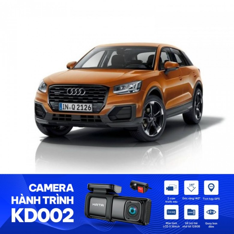 Mẫu VAVA Dual Dash Cam Cho Xe Audi Q2 2021 - VD002